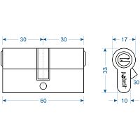 Цилиндр. механизм 5PIN, ключ-ключ, 60 мм Pobedit