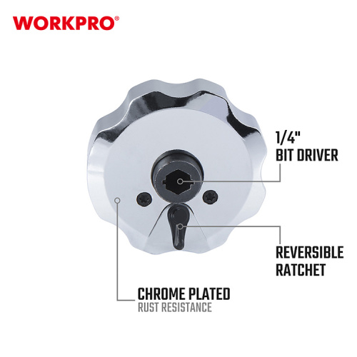 Трещотка ручная 1/4" мини WORKPRO фото 2