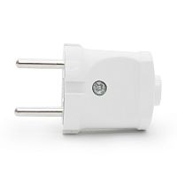 Вилка электрическая (без заземления), 10А бел.