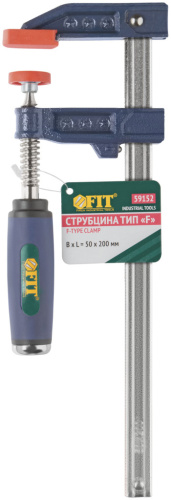 Струбцина тип "F" усиленная, мягкая ручка 50х200мм фото 2 Струбцина тип "F" усиленная, мягкая ручка 50х200мм фото 2