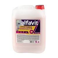 Грунтовка глубокого проникновения дя наруж./внутр. работ "Alfavit" 9л серия Альфа