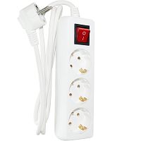 Удлинитель U-3g-10m-Z-V-c с 3 евророзетками (с/з, с/в) 10м SIMPLE