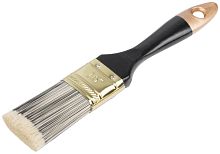 Кисть флейцевая Стайл, искусственная черно-белая щетина, деревяннвя ручка 1,5" (38мм)