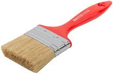 Кисть флейцевая, толщ. 12мм, 70% ПБТ/30% светл.натур. щетина, нерж.обжим, пласт. ручка, ширина 70мм