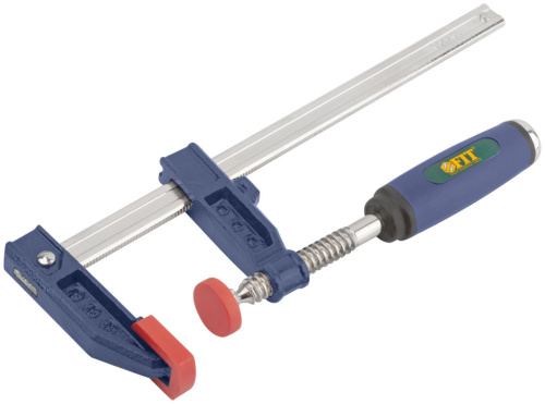 Струбцина тип "F" усиленная, мягкая ручка 50х200мм Струбцина тип "F" усиленная, мягкая ручка 50х200мм