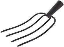 Вилы навозные 4 круглых зуба без черенка 180х300мм