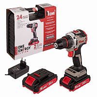 Дрель ак. CDI20/2,0-SPRO-2B С НАБОРОМ 24 пр(40Hm,20V/2,0Ah,10мм БЗПметал,2скор,2акк,КЕЙС) №1